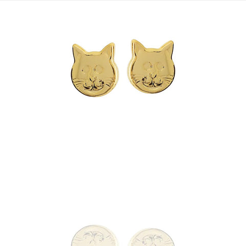 CAT STUD EARRINGS | 18k Gold Filled
