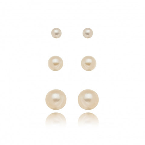 PEARL TRIO EARRINGS | 18k Gold Filled