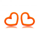 ENAMEL HEART EARRINGS | 18k Gold Filled