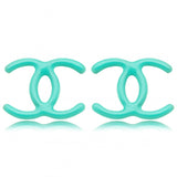 ENAMEL CHANEL INSPIRED EARRINGS | 18k Gold Filled