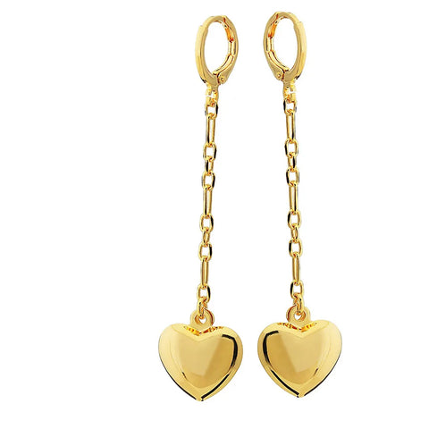 HEART DROP EARRINGS | 18k Gold Filled
